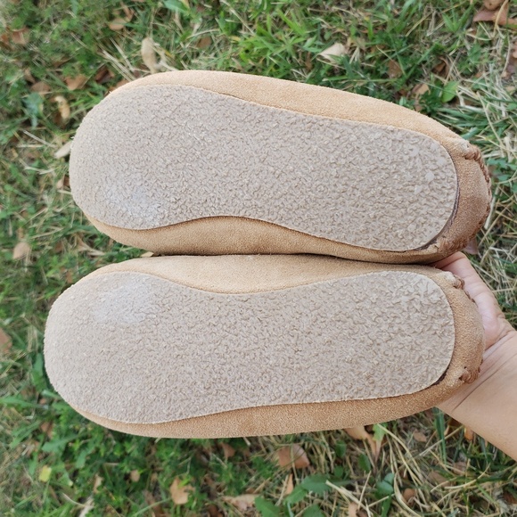 Minnetonka Womens Cally Faux Fur Suede Moccasin Slippers Size 7 Cozy Comfort - Picture 5 of 10